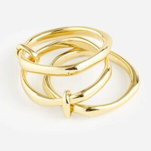 Madewell Wavy Linked Rings, NWT, Size 9